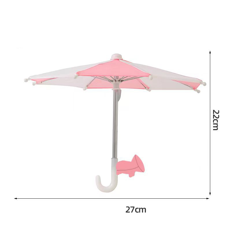 Protection Phone Umbrella for Sun Universal Adjustable Piggy Suction Cup Phone Stand with Sun Shade Cover