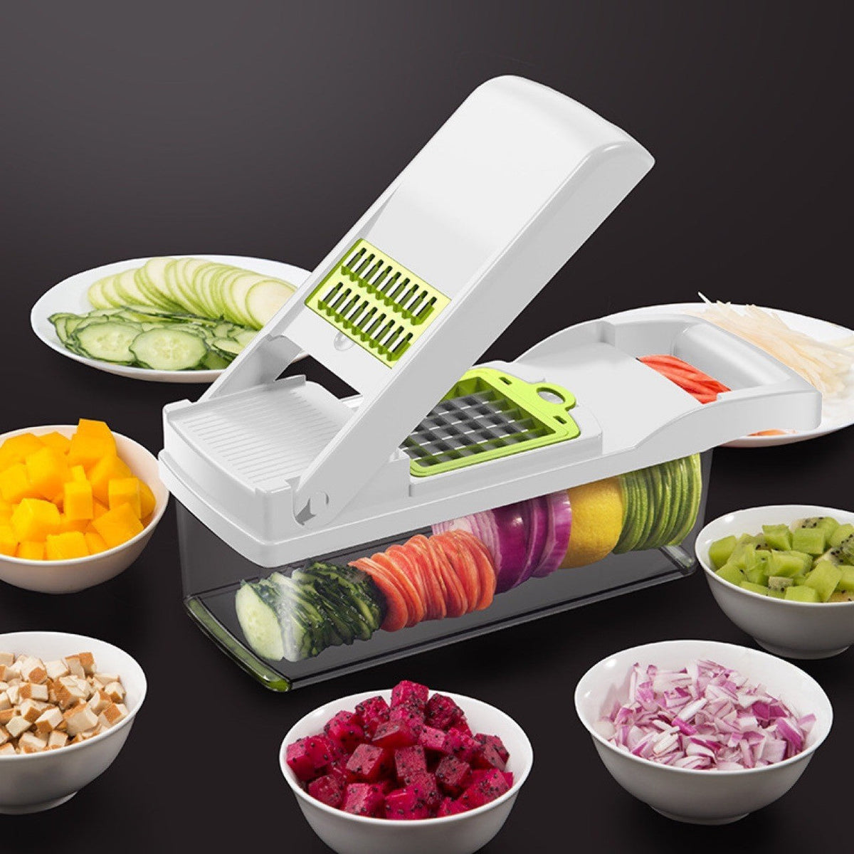 16-in-1 Premium Veggies Chopper Effortless Vegetable & Fruit Preparation for Your Kitchen