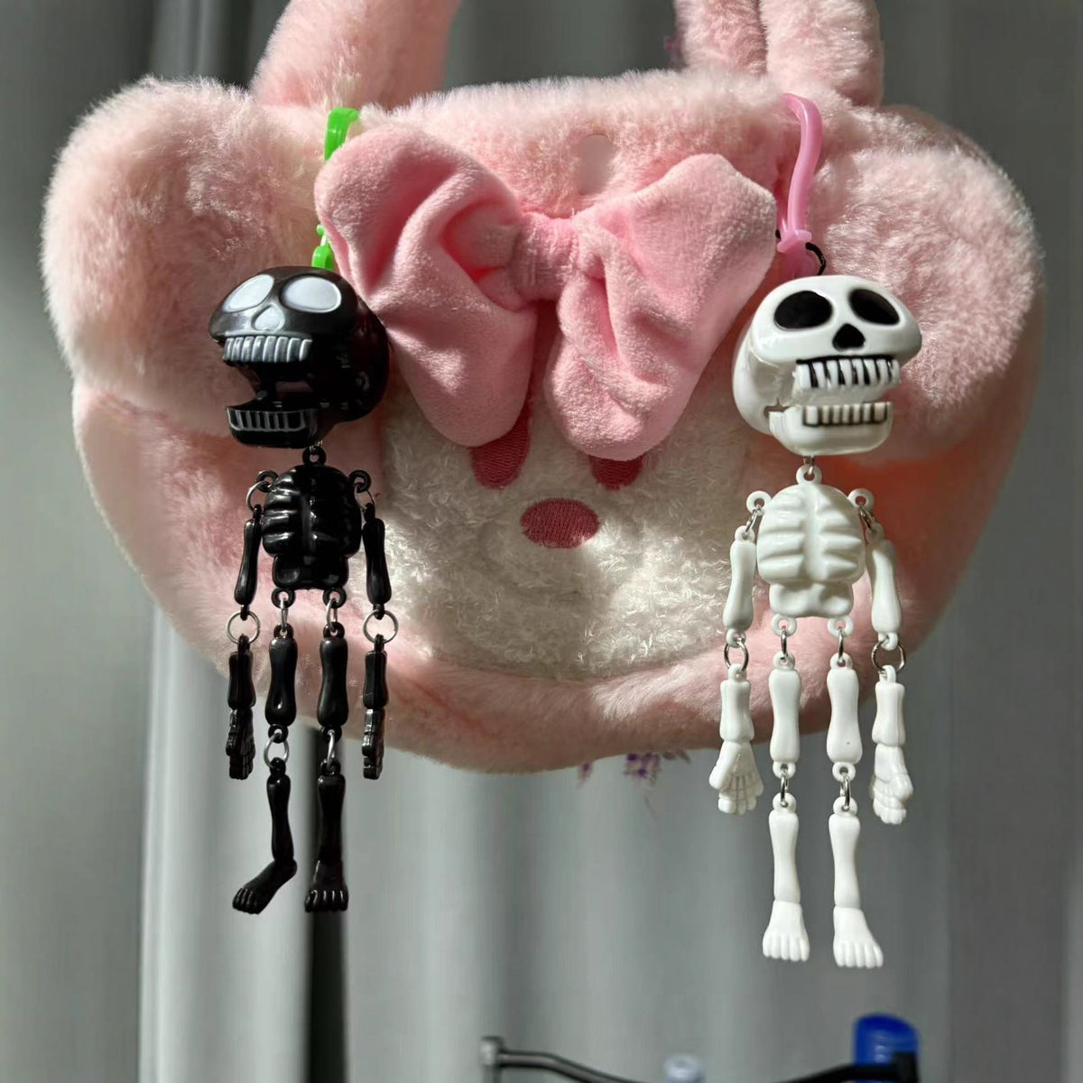 Pull-String Skeleton Keychain | Viral Funny Skull Keychain