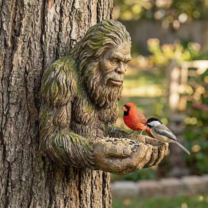 Meditating Witch Garden Bird Feeder