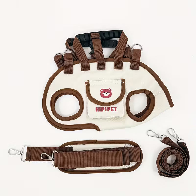2026 Double-shoulder and hand-held pet leash backpack