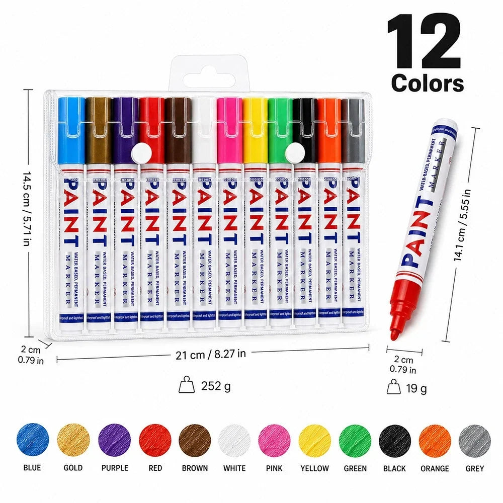 Permanent Automotive Paint Marker Pens Waterproof Oil-Based