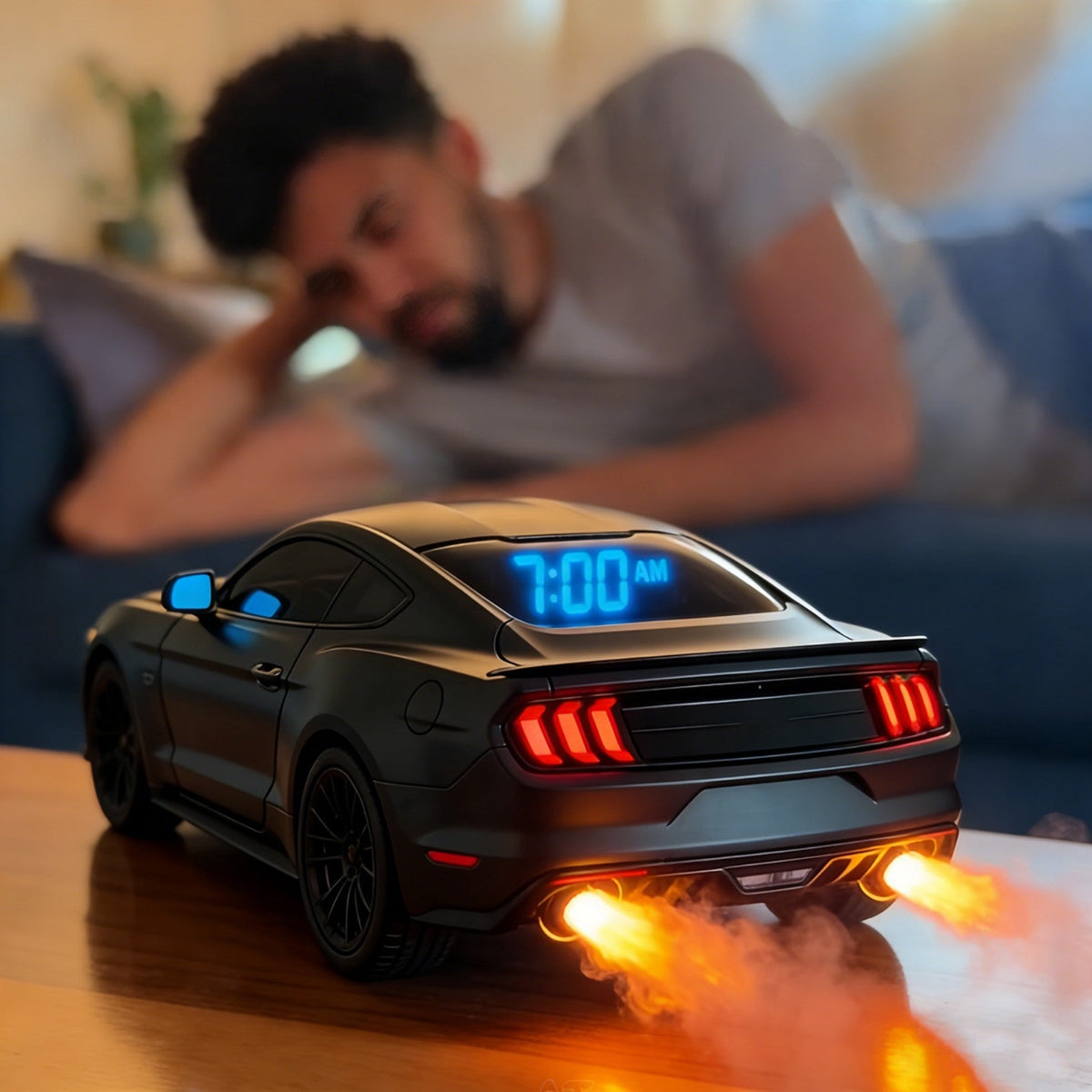 2026 Upgrade Hypercar Alarm Clock - Realistic Engine Revving & Motion Light Effects