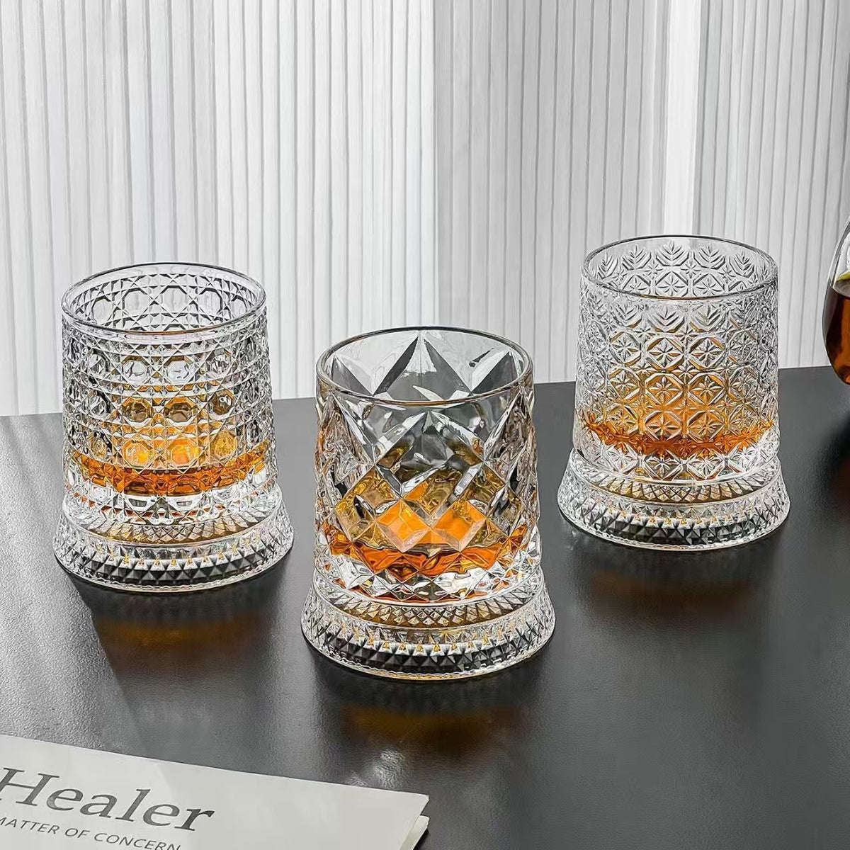 360 Rotating Crystal Glass Cup The Fun Drinkware That Won t Tip Over