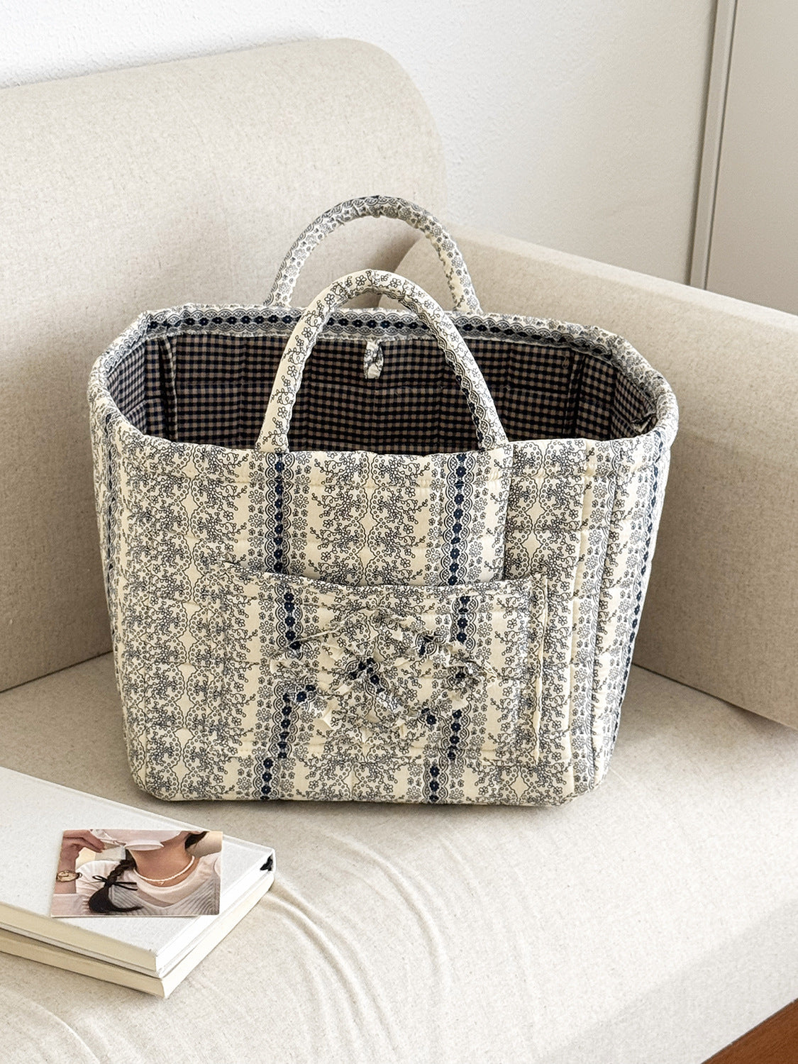 Multi-Purpose Fabric Car Storage Basket with Handle | Foldable & Washable