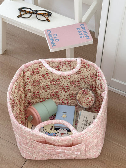 Multi-Purpose Fabric Car Storage Basket with Handle | Foldable & Washable