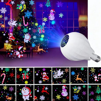 2026 Arrivals Turn Any Room Into a Christmas Wonderland! 16-Pattern Rotating Projector Bulb