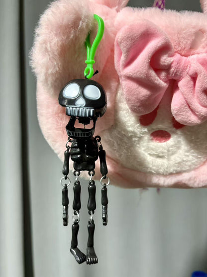 Pull-String Skeleton Keychain | Viral Funny Skull Keychain