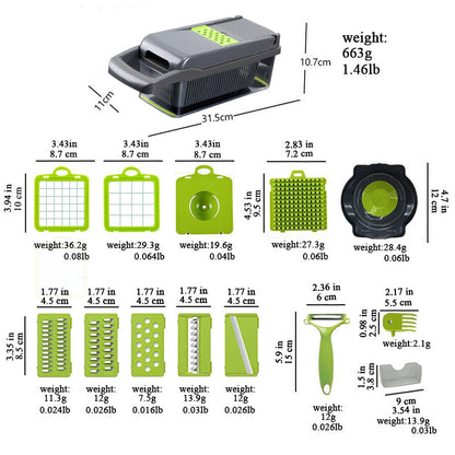 16-in-1 Premium Veggies Chopper Effortless Vegetable & Fruit Preparation for Your Kitchen
