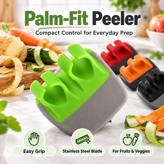 2-Piece Palm Vegetable Peeler Set Soft Grip Handheld Fruit & Veggie Peeler