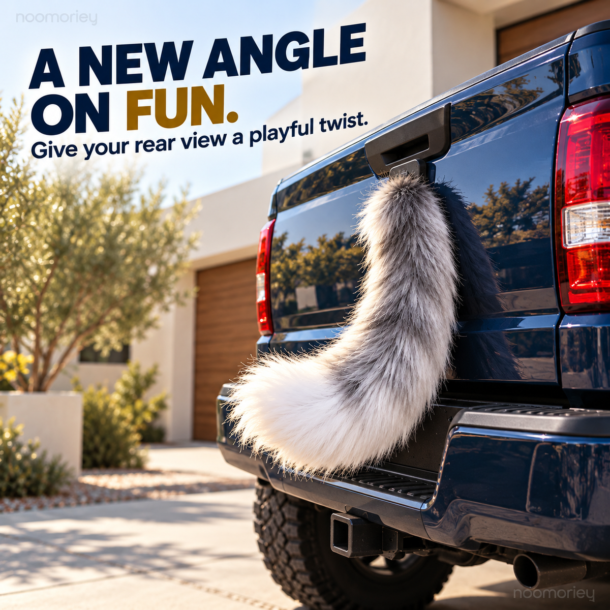 Wagging Truck Tail Fluffy Vehicle Decoration & Fun Gift for Truck Lovers