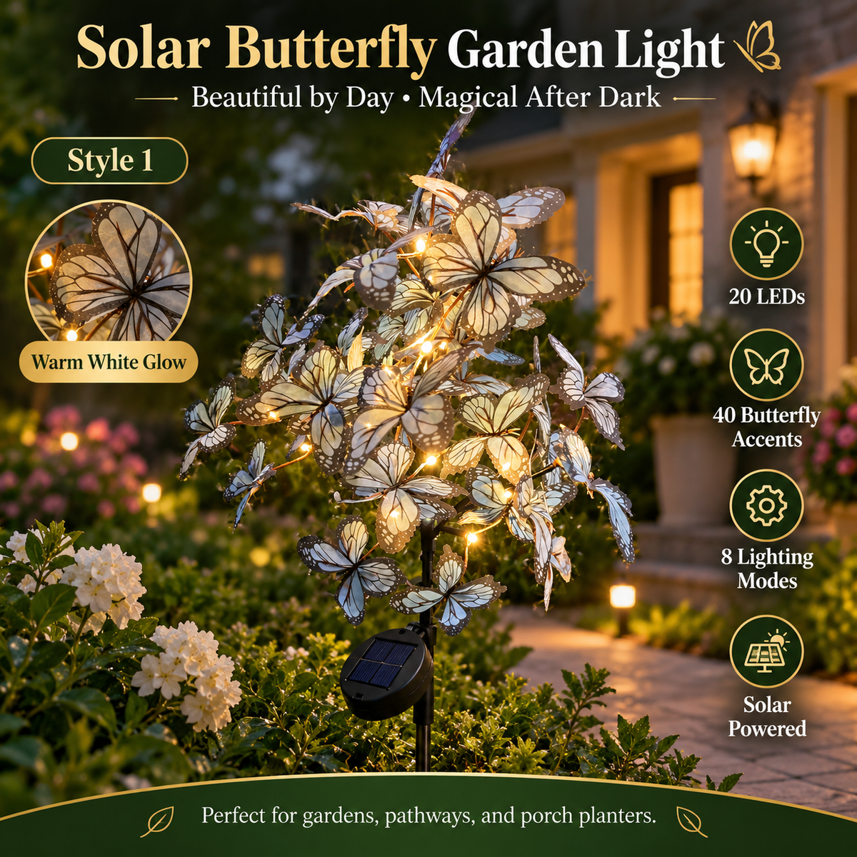 2026 Solar Butterfly Garden Lights | Beautiful by Day, Magical After Dark