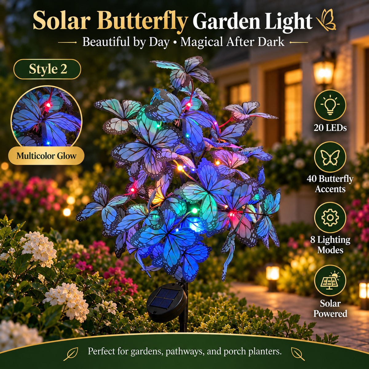2026 Solar Butterfly Garden Lights | Beautiful by Day, Magical After Dark