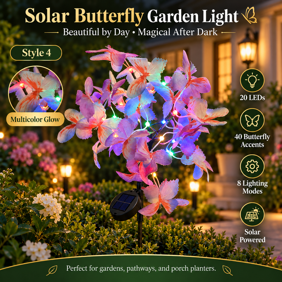 2026 Solar Butterfly Garden Lights | Beautiful by Day, Magical After Dark