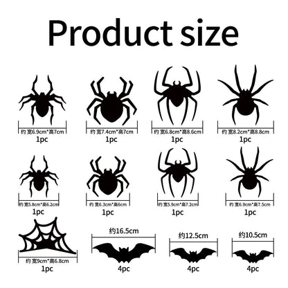 3D Bat Light LED Halloween Decoration, Flexible Wall Sticker, Easy to Install, Suitable for Home, Parties