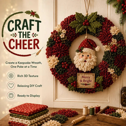 3D Fabric Poke Christmas Wreath DIY Kit – 6 Designs