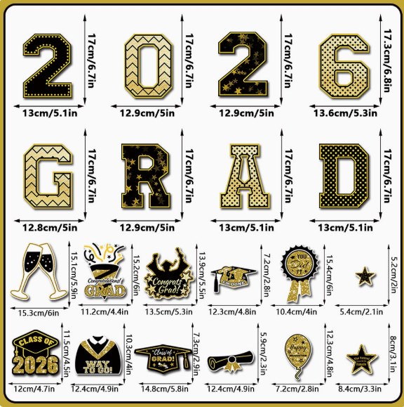 20 Pcs Graduation Magnets 2026 Cruise Door Car Magnets Congrats Grad Cap Magnetic Decorations for Refrigerator Garage