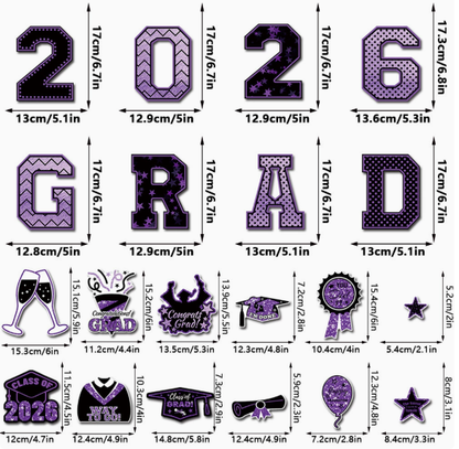 20 Pcs Graduation Magnets 2026 Cruise Door Car Magnets Congrats Grad Cap Magnetic Decorations for Refrigerator Garage