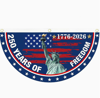 4th July Flash 250th Birthday Patriotic Porch Bunting