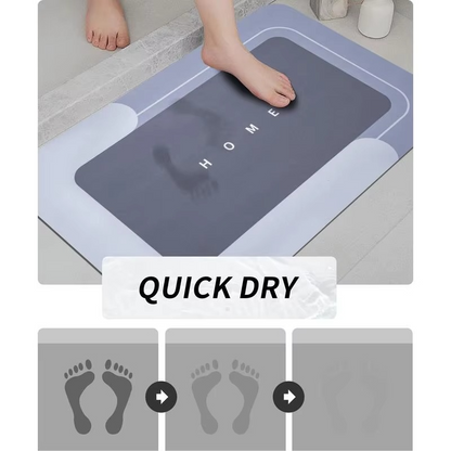 3-Piece Anti-Slip Bathroom Mat Set Quick-Dry U-Shaped Toilet & Floor Mats