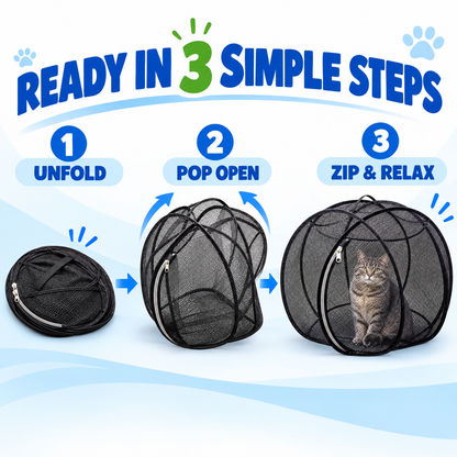 FreshAir Cat Haven Pop-Up Mesh Playpen