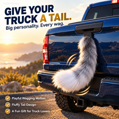 Wagging Truck Tail Fluffy Vehicle Decoration & Fun Gift for Truck Lovers