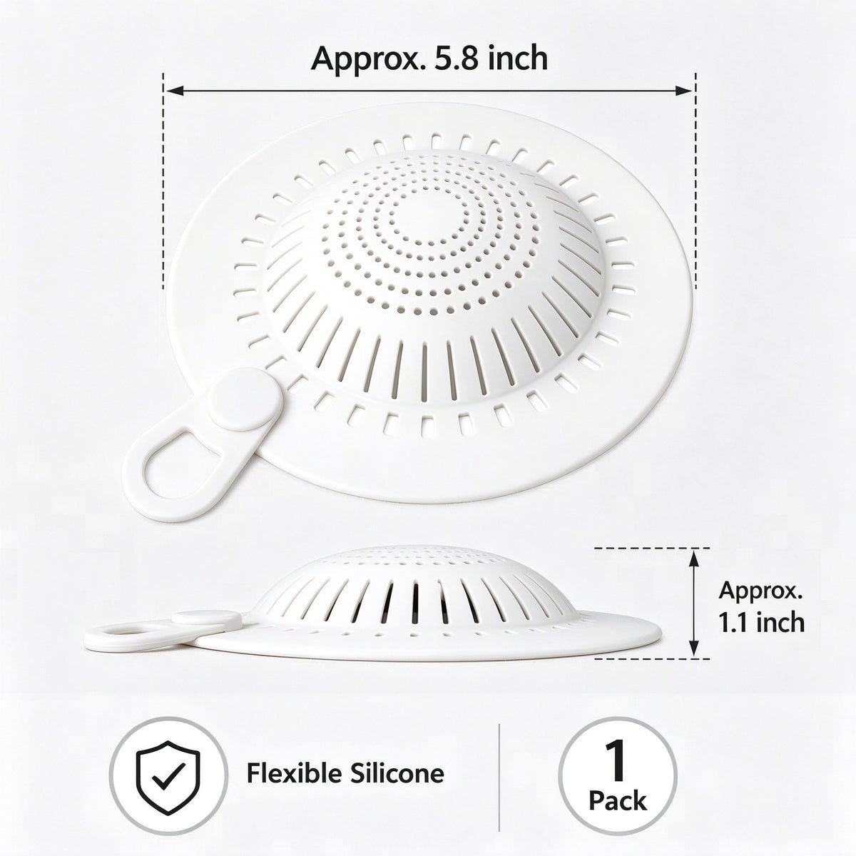 Silicone Dome Drain Hair Catcher