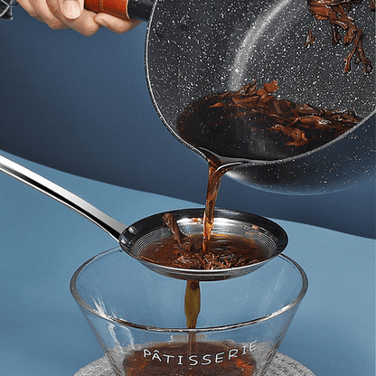 2-Piece Stainless Steel Fine Mesh Skimmer Spoons, Multi-Size Pot Fat Skimmers