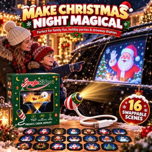 16-Scene Christmas Car Window Projector 1 Projector + 16 Interchangeable Slides