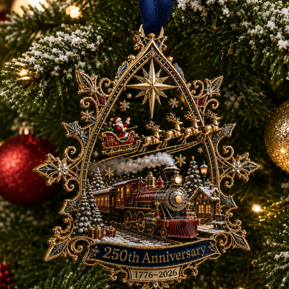 250th Anniversary: Santa Flying Over the White House on a Snowy Night