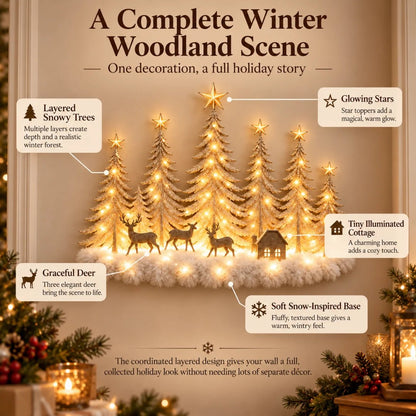 Winterglow Grove Lighted Woodland Christmas Wall Decor
