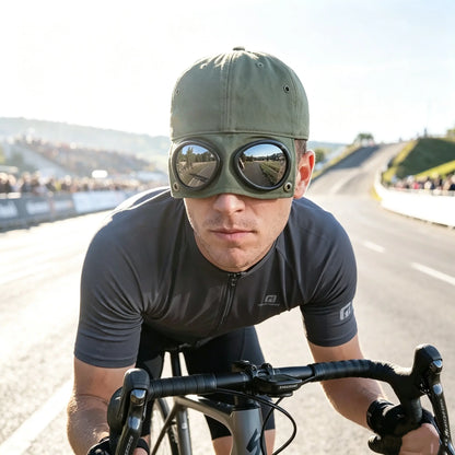 Men's Retro Pilot Baseball Cap Glasses-Ready Statement Style