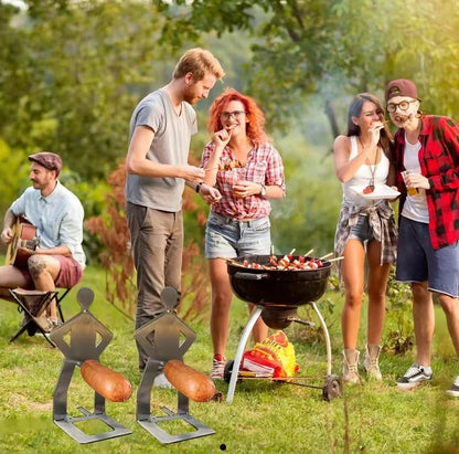 Outdoor prankster Stainless Steel BBQ Sausage Holder