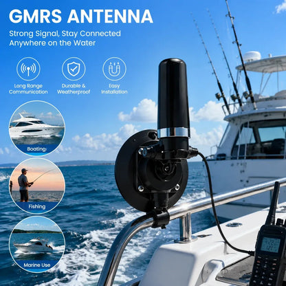 Universal GMRS Antenna Mount Heavy-Duty Radio Antenna Bracket for Cars, SUVs, Trucks, Off-Road Vehicles & Boats