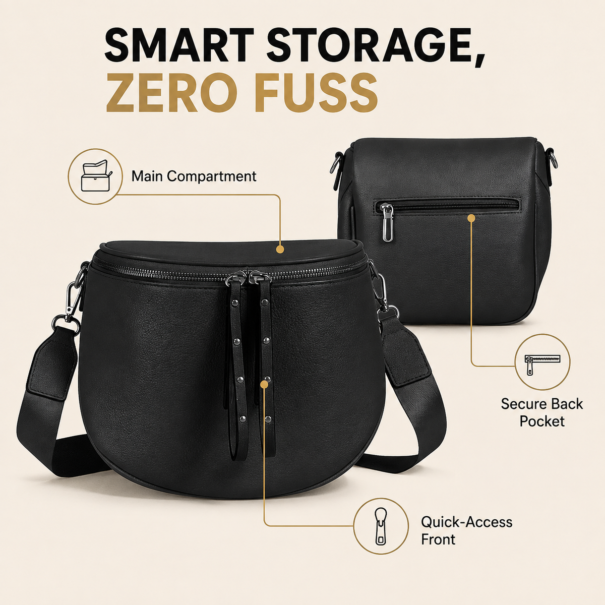 2026 ARRIVAL Large Fanny Pack Crossbody Sling Bags