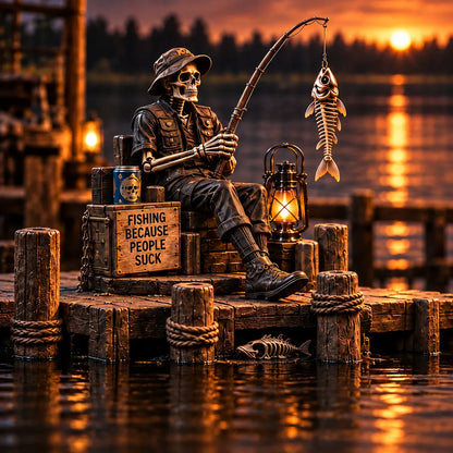 Bad to the Bone 6 Dark Humor Skeleton Collectibles for Men, Man Cave Decor & Unique Gifts