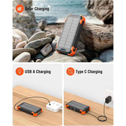 2026 Must-Have: Massive Capacity Power Bank for Emergency & Survival 49800mAh Solar Charger Power Bank with 4 Cables