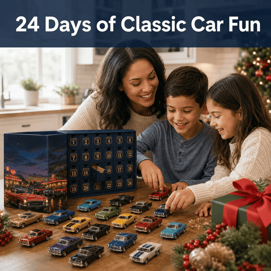 24 Days of Classic American Cars Advent Calendar 24 Vintage Ride Collectibles for Car Lovers
