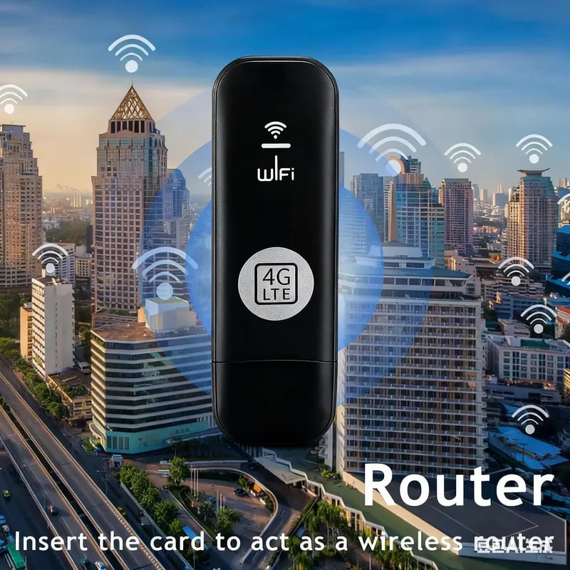 4G LTE USB WiFi Router Portable Hotspot Adapter for Computers & USB Modems