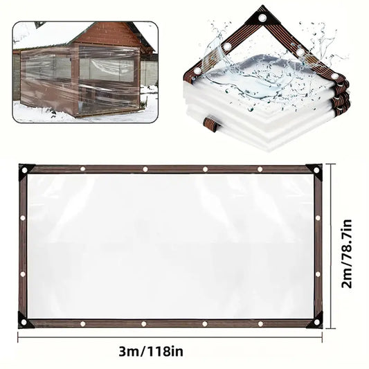 7 10FT Waterproof Clear Tarp