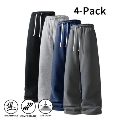 4-Pack Ultra-Soft Wide-Leg Sweatpants
