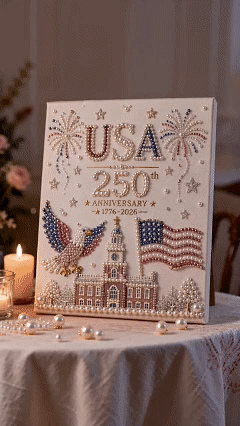 USA 250th Anniversary DIY Pearl Painting Kit