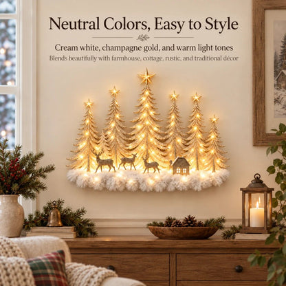Winterglow Grove Lighted Woodland Christmas Wall Decor
