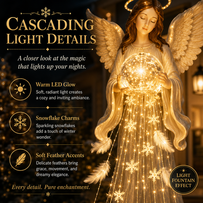 Solar Angel Blessing Fountain Cascading Christmas Garden Light