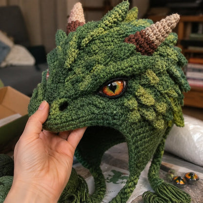 Fantasy Hood Hat DIY Crochet Kit | Premium Soft Yarn Materials with Step-by-Step Guide DIY Handmade Wearable Character
