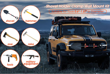 Heavy Duty Metal Rubber Shovel Mount Kit