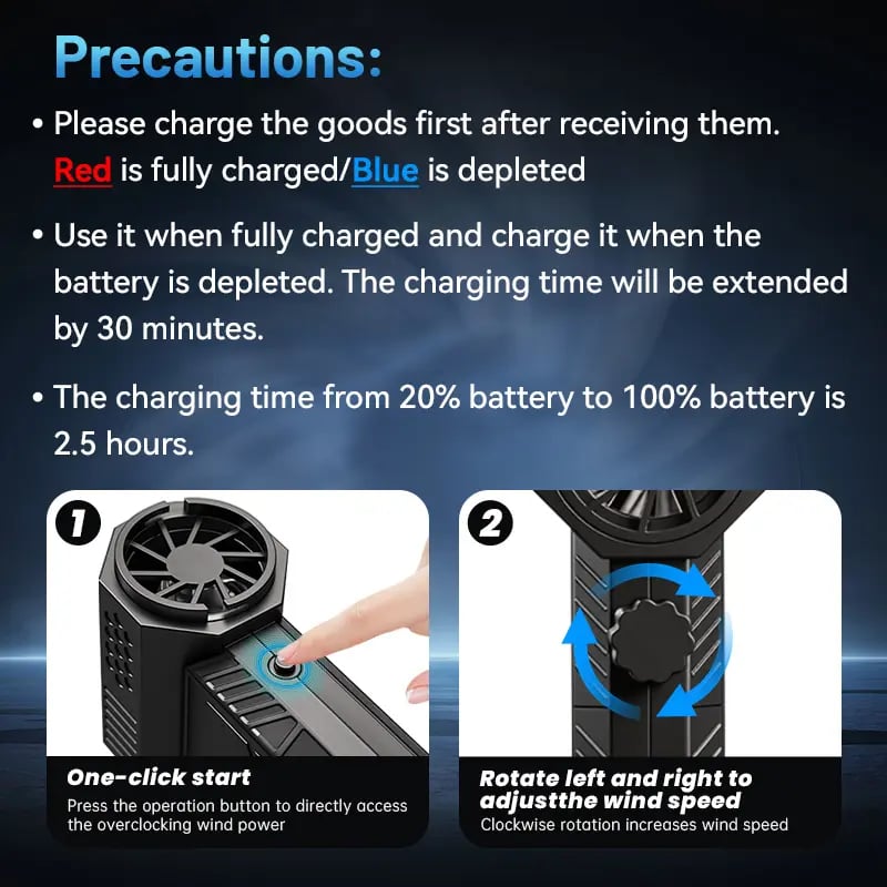 130,000 RPM Ultimate Fire Starting Turbo Fan Fire Blow Clean