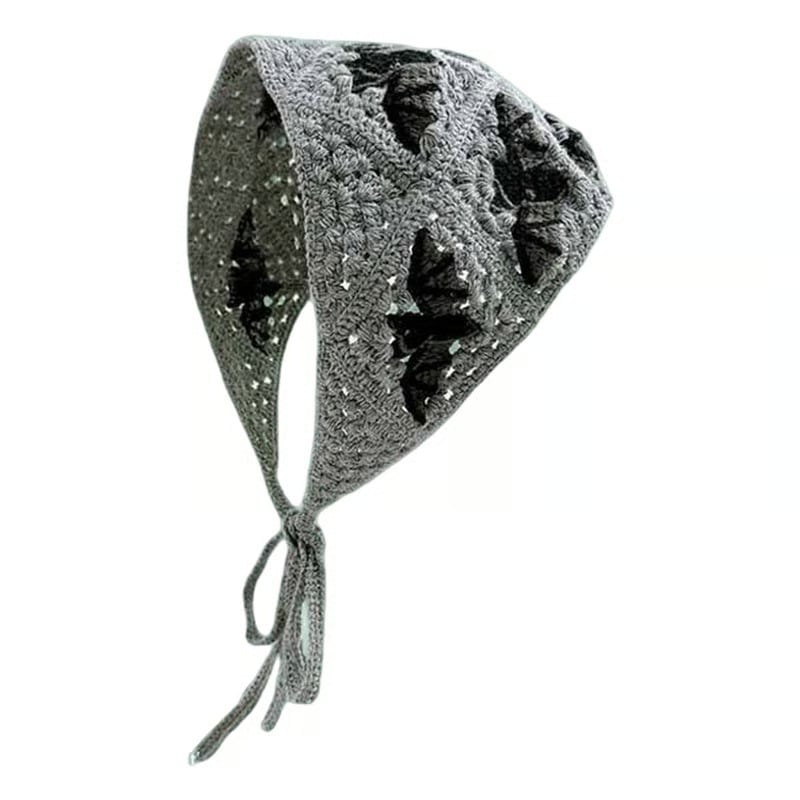 Halloween Spider Web Knit Headscarf