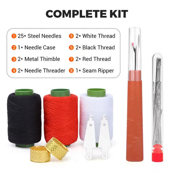 37Pcs Sewing Tool Set with Big Eye Easy-Thread Needles