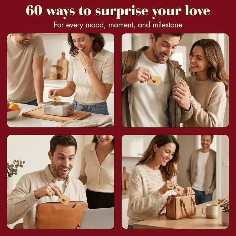 [ ]Love Letters Valentine's Collection | 60 Handwritten Notes & Envelopes | Timeless Romantic Gift